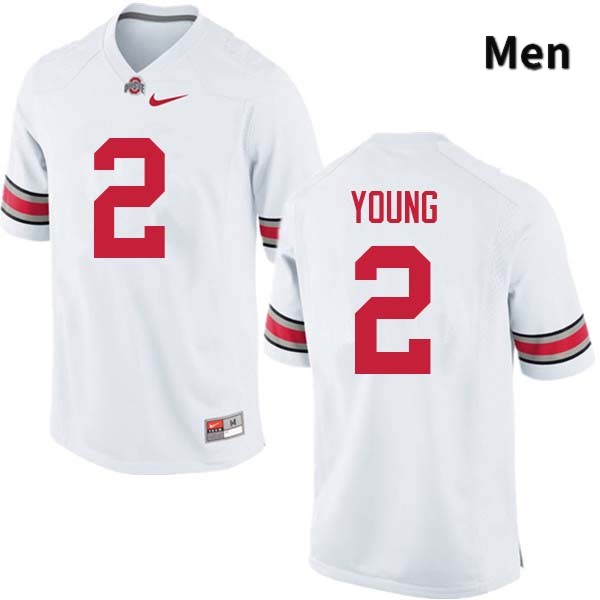 Ohio State Buckeyes Chase Young Men's #2 White Authentic Stitched College Football Jersey